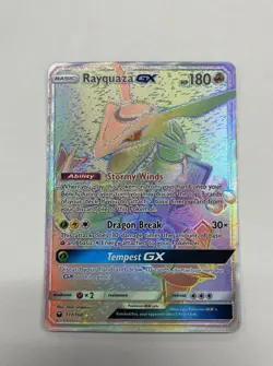 Rayquaza GX (Secret) 177/168 Sm-Celestial Storm Holo Pokemon 2018 LP+ - Image 1