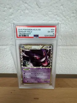 2010 POKEMON HEARTGOLD & SOULSILVER TRIUMPHANT #94 GENGAR HOLO PSA 6 Rare Prime - Image 1