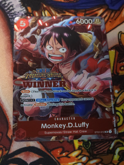 Monkey.D.Luffy (Winner Rush) ST01-012 Treasure Cruise SR One Piece Card Game - Image 1