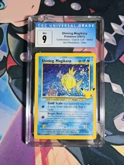 Pokemon 2021 Celebrations Classic Shining Magikarp Holo Card #66 CGC 9 Mint - Image 1