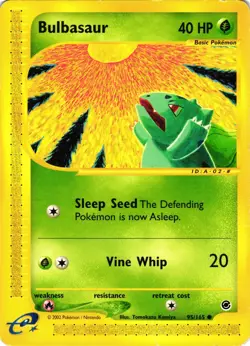 Pokemon TCG Bulbasaur Expedition Base Set 95/165 Regular Common DMG - Image 1