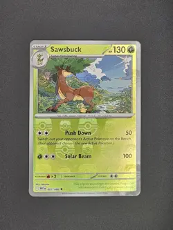 Pokemon TCG Sawsbuck 007/086 Master Ball Uncommon White Flare Scarlet Violet - Image 1