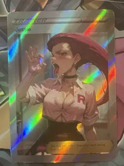 Pokemon Jessie Anime Waifu Custom DIY Trainer Art Pokemon card - Image 1