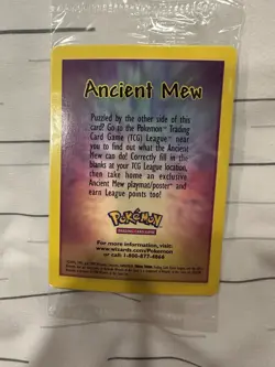 SEALED Ancient Mew Pokemon New Movie Promo Double Holo Foil Rare 1999-2000 MINT - Image 2
