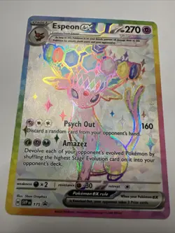 Pokemon Espeon EX SVP 175 Premium Figure Collection Black Star Promo - Image 1
