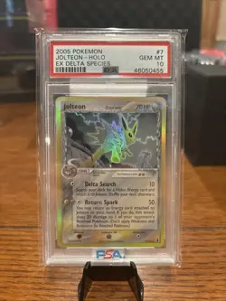2005 Pokemon EX Delta Species Jolteon #7 Holo PSA 10 Low Pop 101 - Image 1