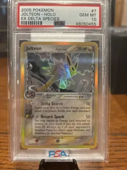 2005 Pokemon EX Delta Species Jolteon #7 Holo PSA 10 Low Pop 101 - Image 2