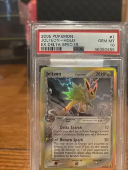 2005 Pokemon EX Delta Species Jolteon #7 Holo PSA 10 Low Pop 101 - Image 3