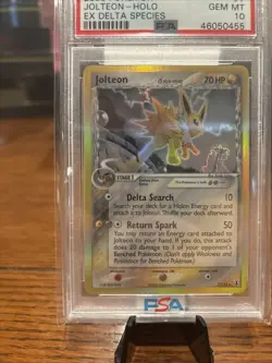 2005 Pokemon EX Delta Species Jolteon #7 Holo PSA 10 Low Pop 101 - Image 4