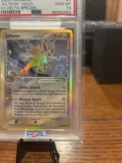 2005 Pokemon EX Delta Species Jolteon #7 Holo PSA 10 Low Pop 101 - Image 5