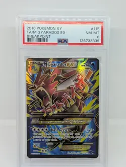 2016 Pokemon XY Full Art M Gyarados ex 115/122 Breakpoint PSA 8 NEAR MINT - MINT - Image 2