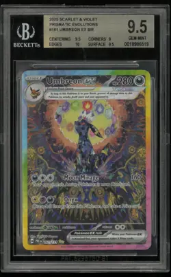 2025 Pokemon Prismatic Evolutions Umbreon ex SIR BGS 9.5 161/131 - Image 1