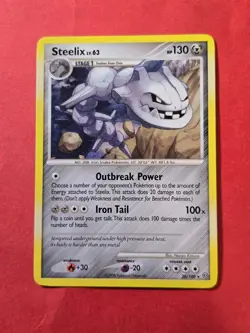 2008 Pokemon Diamond and Pearl Stormfront #28 Steelix, R, NF/H, cd2 - Image 1