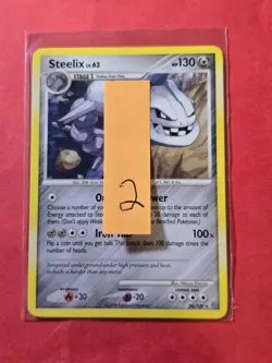 2008 Pokemon Diamond and Pearl Stormfront #28 Steelix, R, NF/H, cd2 - Image 3