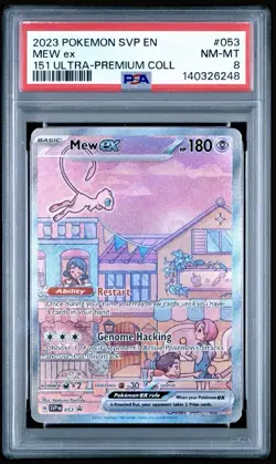 2023 Pokemon 151 English Mew EX #53 SVP Ultra Premium Collection PSA 8 - Image 1