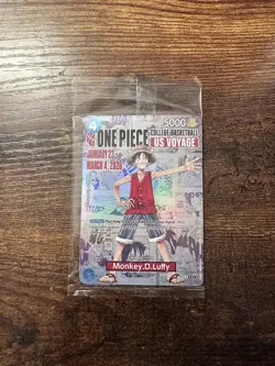 One Piece Monkey.D.Luffy College Basketball US Voyage Card SEALED - Image 1