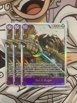 3x One Piece TCG OP13-064 Gol.D. Roger SR X3 Card Game CCG English NM - Image 1