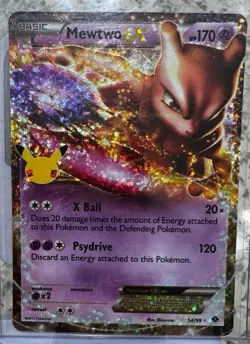 Pokemon TCG Mewtwo EX Celebrations Collection 54/99 Holo Ultra Rare - Image 1