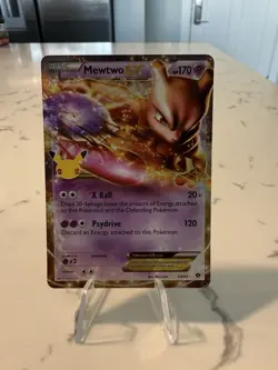 Pokemon TCG Mewtwo EX Celebrations: Classic Collection 54/99 Holo Ultra Rare - Image 1