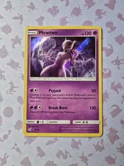 Mewtwo 12/18 Detective Pikachu Holo Rare Pokemon Card NM - Image 1