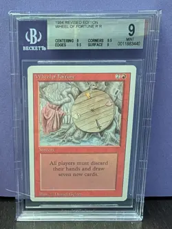 Wheel of Fortune * REVISED* BGS 9 Mint (9/9.5/9.5/9) * Magic the Gathering MtG - Image 1