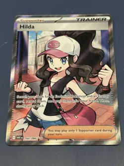 Pokemon TCG Hilda Full Art Trainer White Flare English Card 164/086 Fast Ship CA - Image 1