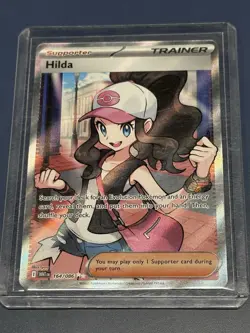 Pokemon TCG Hilda Full Art Trainer White Flare English Card 164/086 Fast Ship CA - Image 3