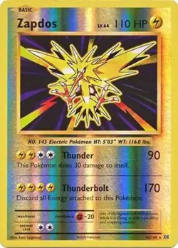Zapdos - 42/108 - Pokemon Evolutions XY Reverse Holo Rare Card NM - Image 1