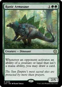 ~ Runic Armasaur ~ NM ~ Commander: The Lost Caverns of Ixalan ~ MTG ~ - Image 1