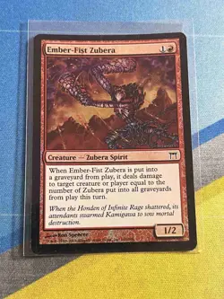 Magic the Gathering MTG Champions of Kamigawa EMBER-FIST ZUBERA Foil - Image 1