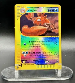 Kingler 50/165 Reverse Holo Pokemon Expedition 2002 Wotc Vintage MP - Image 2