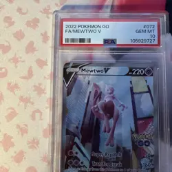 PSA 10 Mewtwo V 072/078 Sword Shield Pokemon Go Full Art Holo - Image 2