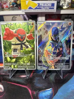 Pokemon 2025 SV Black Bolt & White Flare Throh 128/086 IR & Sawk 130/086 IR NM - Image 1