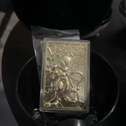 Pokemon Burger King Gold-Plated Card Mewtwo #150 Pokeball Card Set - Image 1