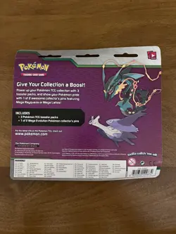 Pokemon XY Mega Evolutions 3 Booster Blister Pack Mega Latios Pin Factory Sealed - Image 2