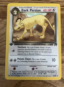 Pokemon 1st Edition Dark Persian 42/82 Team Rocket Regular - Image 1