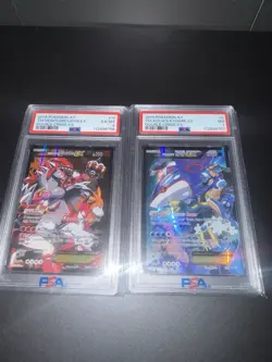 Double Crisis Aqua Kyogre Team Magma Groudon EX PSA 6 7 Sequential Pokemon XY - Image 1
