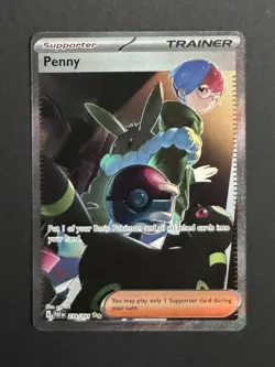Pokemon TCG Penny Special Illustration Rare Card Paldean Fates 239/091 NM - Image 1
