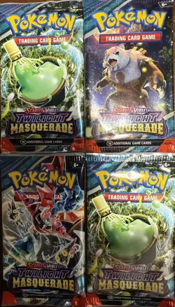Pokemon - Scarlet & Violet - Twilight Masquerade Booster 4 Pack Bundle - New - Image 1