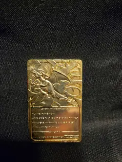 Gold Plated CHARIZARD Trading Card 1999 Nintendo Pokemon With PokeBall - Image 2