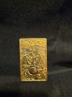 Gold Plated CHARIZARD Trading Card 1999 Nintendo Pokemon With PokeBall - Image 3