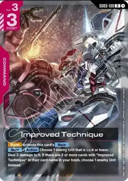 Improved Technique Gundam Card Game . Steel Requiem Rare . GD03-109 - Image 1