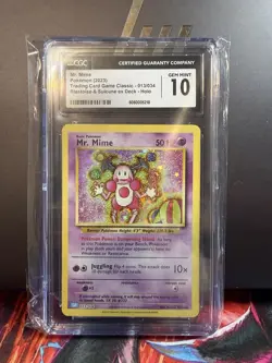 Pokemon TCG Mr. Mime Holo 2023 Trading Card Game Classic 013/034 CGC Gem Mint 10 - Image 1