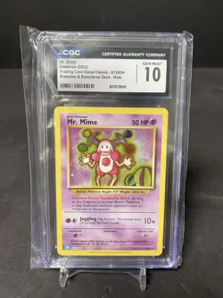 Mr. Mime 013/034 Trading Card Game Classic Holo CGC 10 Pokemon - Image 1