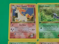 Pokemon Vintage 1st Edition GYM Challenge Cards Lot Of 4 Blaine's Rapidash++ NM - Image 2