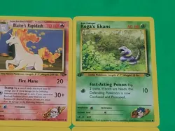Pokemon Vintage 1st Edition GYM Challenge Cards Lot Of 4 Blaine's Rapidash++ NM - Image 3