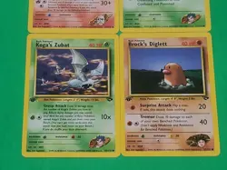 Pokemon Vintage 1st Edition GYM Challenge Cards Lot Of 4 Blaine's Rapidash++ NM - Image 4