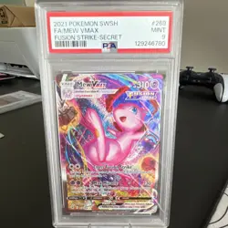 Pokemon Mew VMAX Alternate Art Secret Rare 269/264 Fusion Strike PSA 9 - Image 1