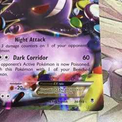 Pokemon TCG Gengar EX 34/119 Ultra Rare Holo, XY - Phantom Forces - Image 3