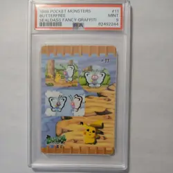 1998 POCKET MONSTERS SEALDASS FANCY GRAFFITI #11 BUTTERFREE PSA 9 - Image 1